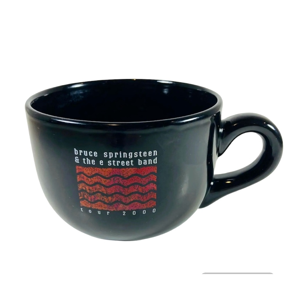 BRUCE SPRINGSTEEN & THE E STREET BAND black souvenir coffee mug from 2000 tour - Picture 2 of 5